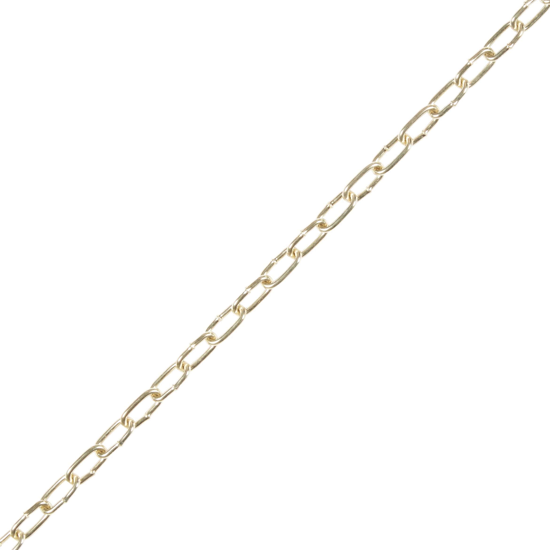 Diall Brass-plated Brass Welded Signalling Chain, (L)2.5m (Dia)2mm