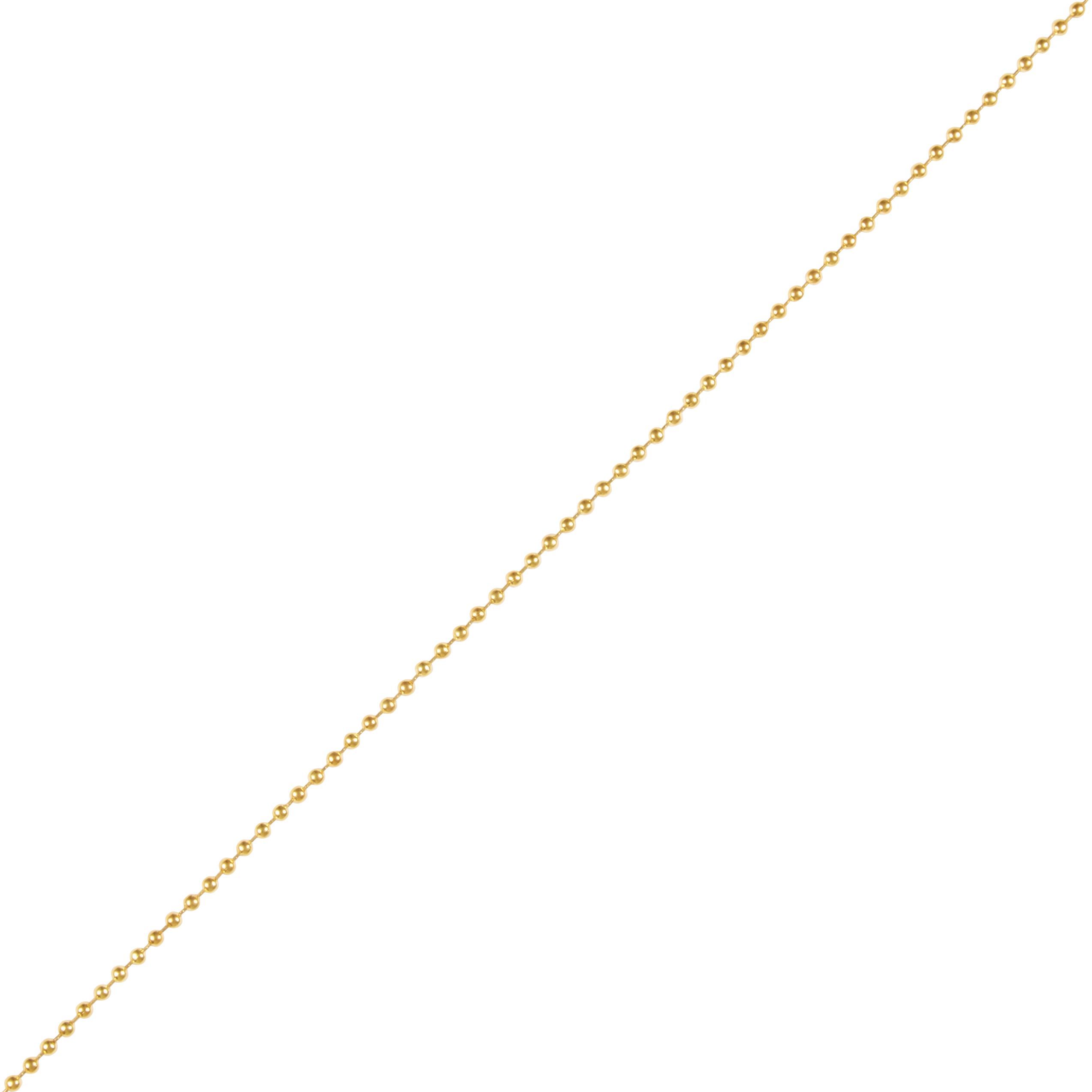 Diall Brass-plated Steel Bead Chain, (L)1.5m (Dia)3mm