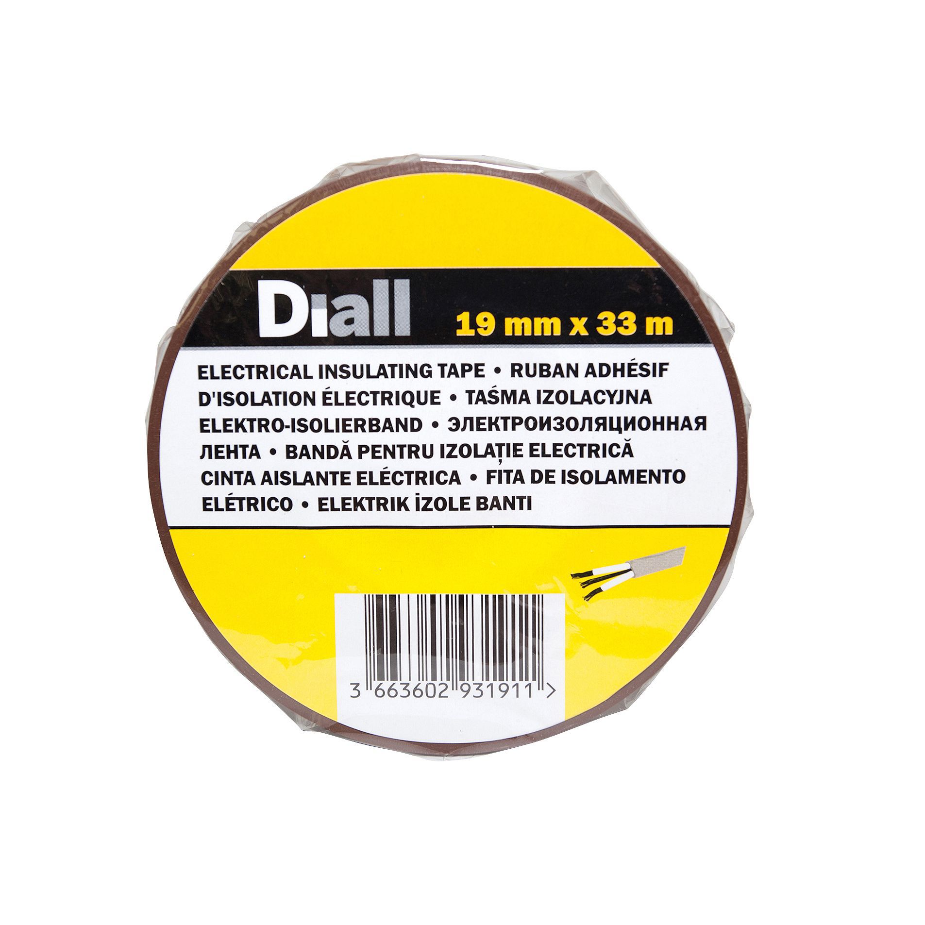 Diall Brown Electrical Tape (L)33m (W)19mm