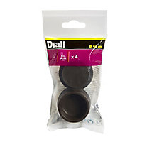Diall Brown PVC Leg protectors (Dia)40mm, Pack of 4