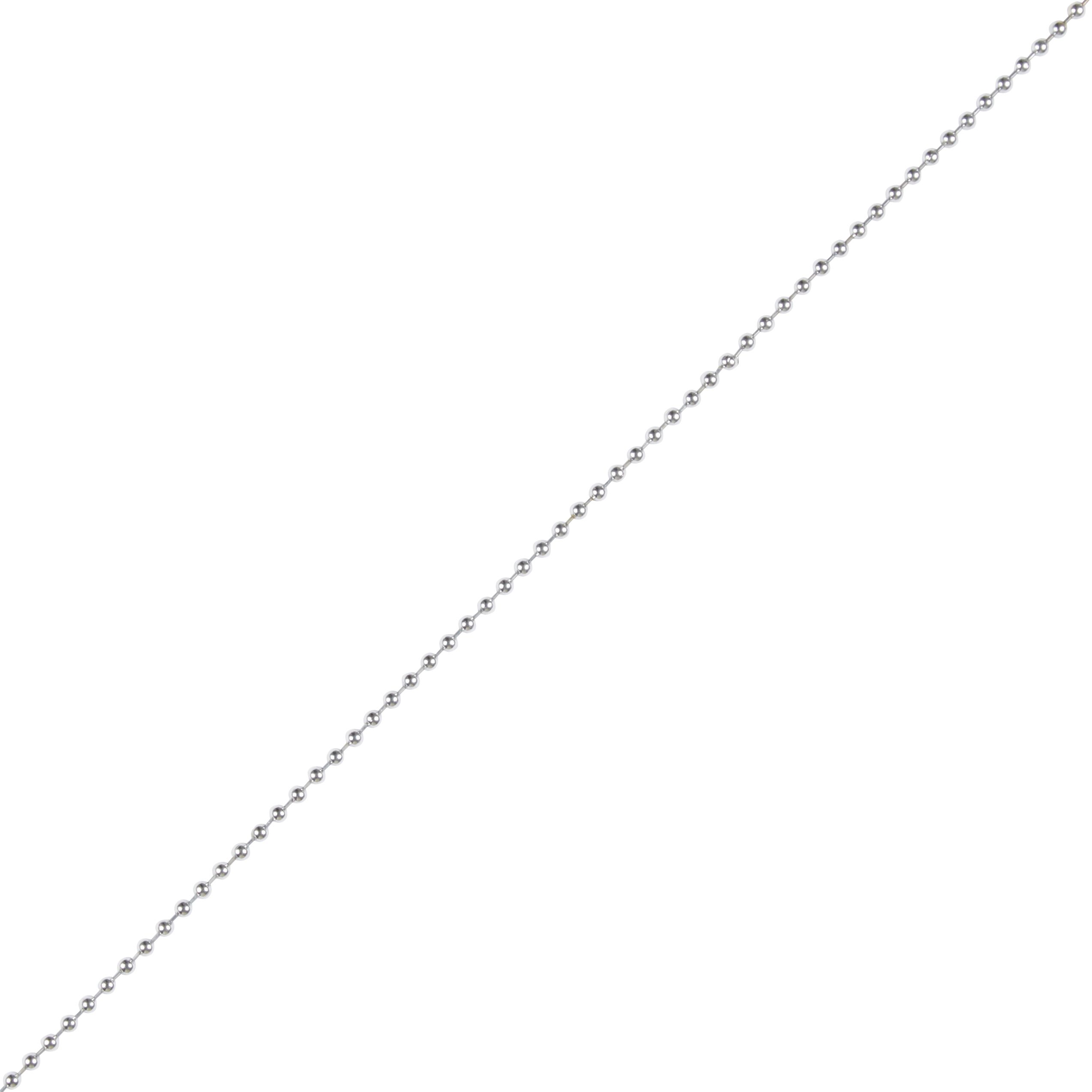 Diall Chrome-plated Brass Bead Chain, (L)2.5m (Dia)3.2mm