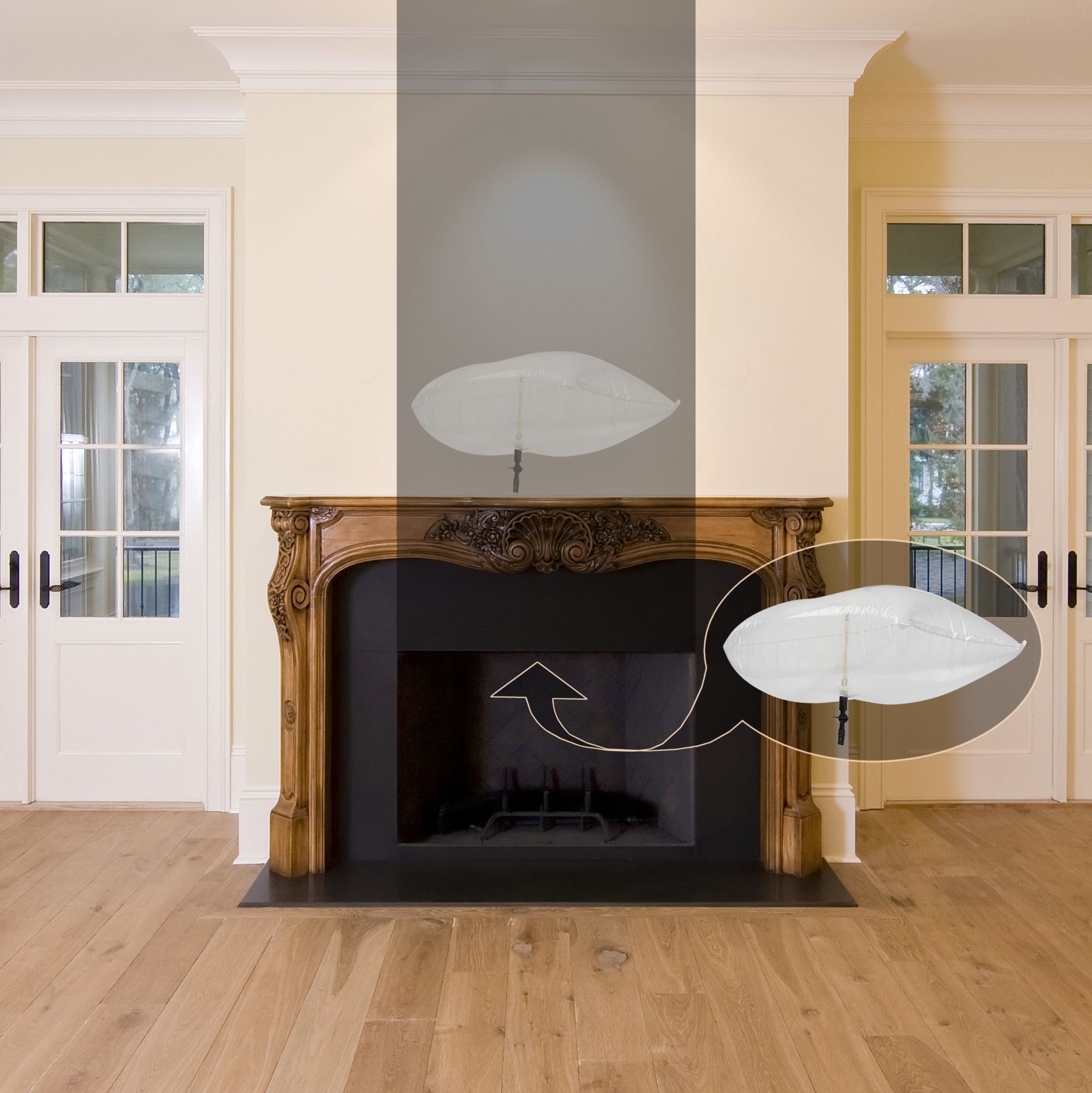 Diall Clear PVC Draught excluder, (L)0.7m
