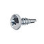 Diall Cruciform Philips Pan head Zinc-plated Carbon steel Screw (Dia)3.5mm (L)9.5mm, Pack of 200