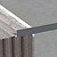 Diall Dark grey 10mm Straight Aluminium Tile trim