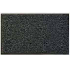 Diall Dark grey Recycled material Door mat (L)750mm (W)450mm