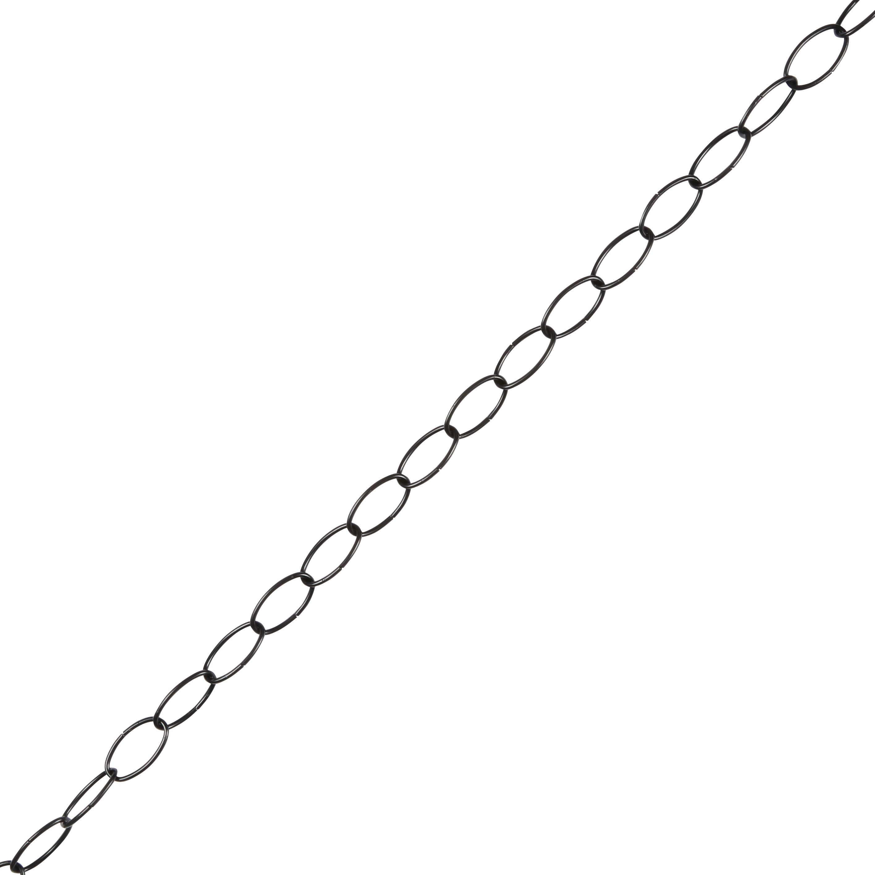 Diall Decorative Black Steel Signalling Chain, (L)1.5m (Dia)2.2mm