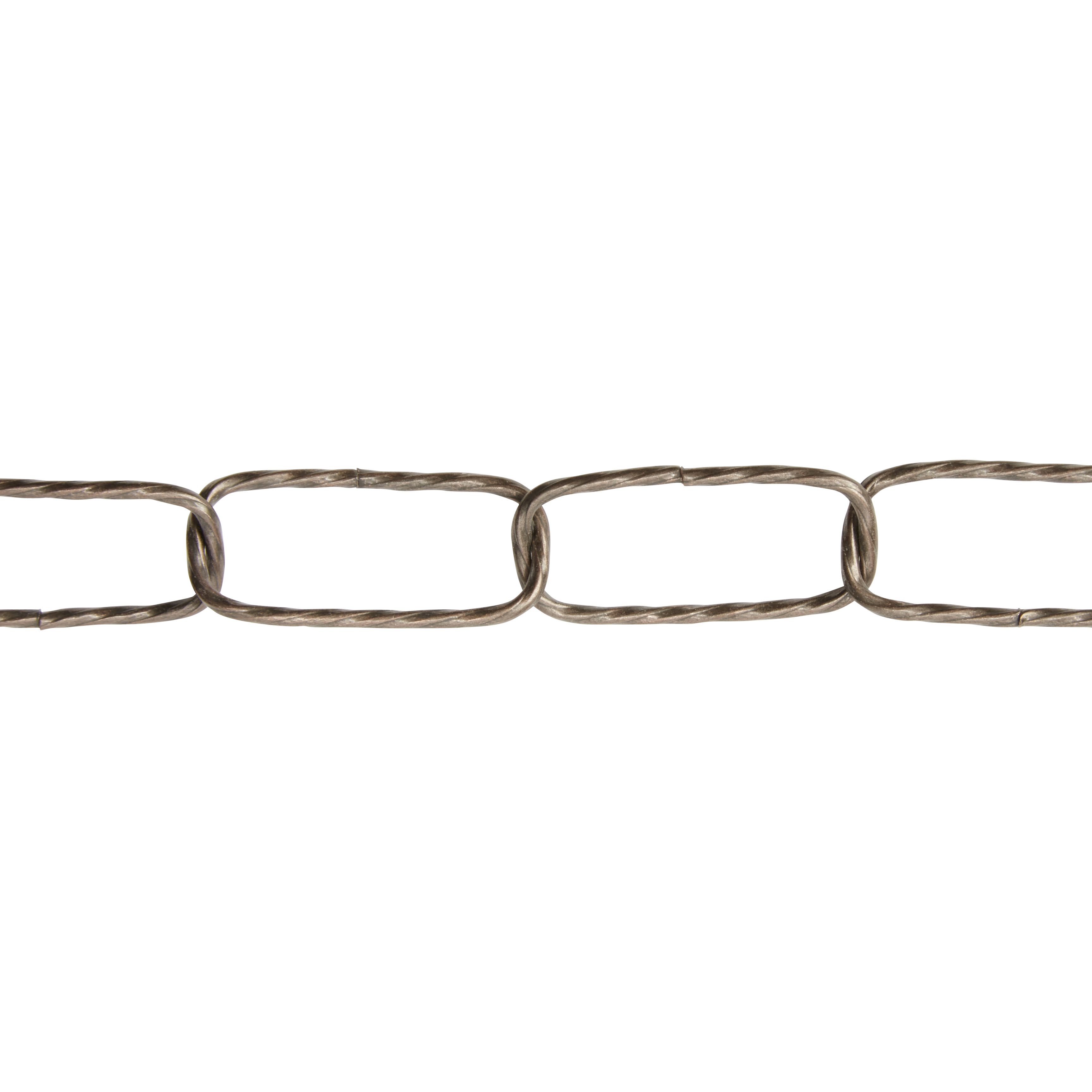 Diall Decorative Bronze effect Steel Signalling Chain, (L)1.5m (Dia)2.2mm