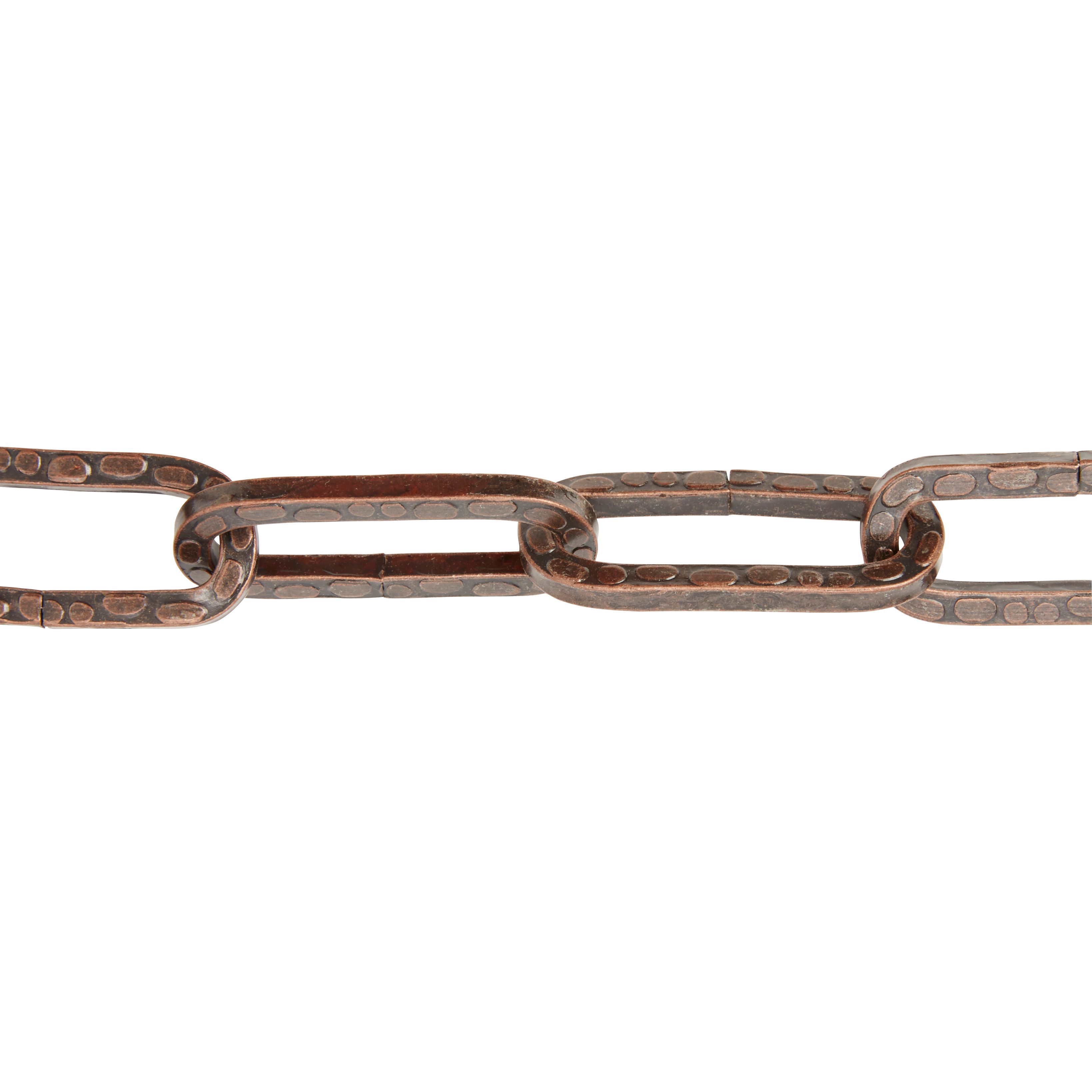 Diall Decorative Bronze effect Steel Signalling Chain, (L)1.5m (Dia)4mm