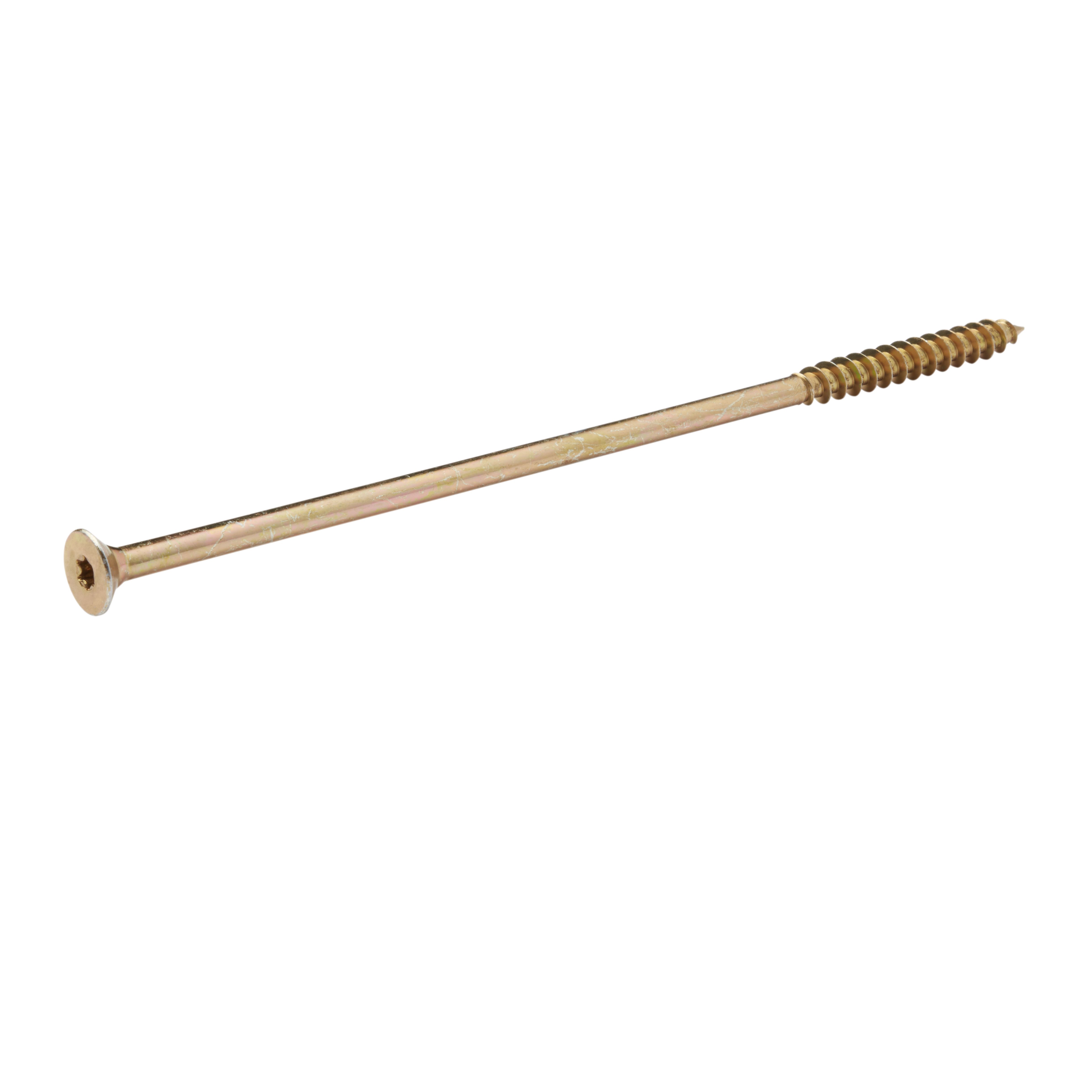 Diall Double-countersunk Yellow-passivated Steel Wood screw (Dia)10mm (L)260mm, Pack of 1