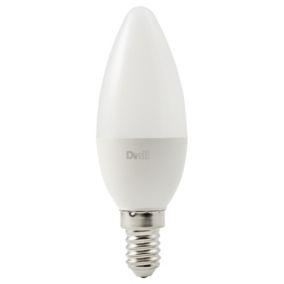Diall E14 2.2W 250lm Frosted Candle Neutral white LED Light bulb