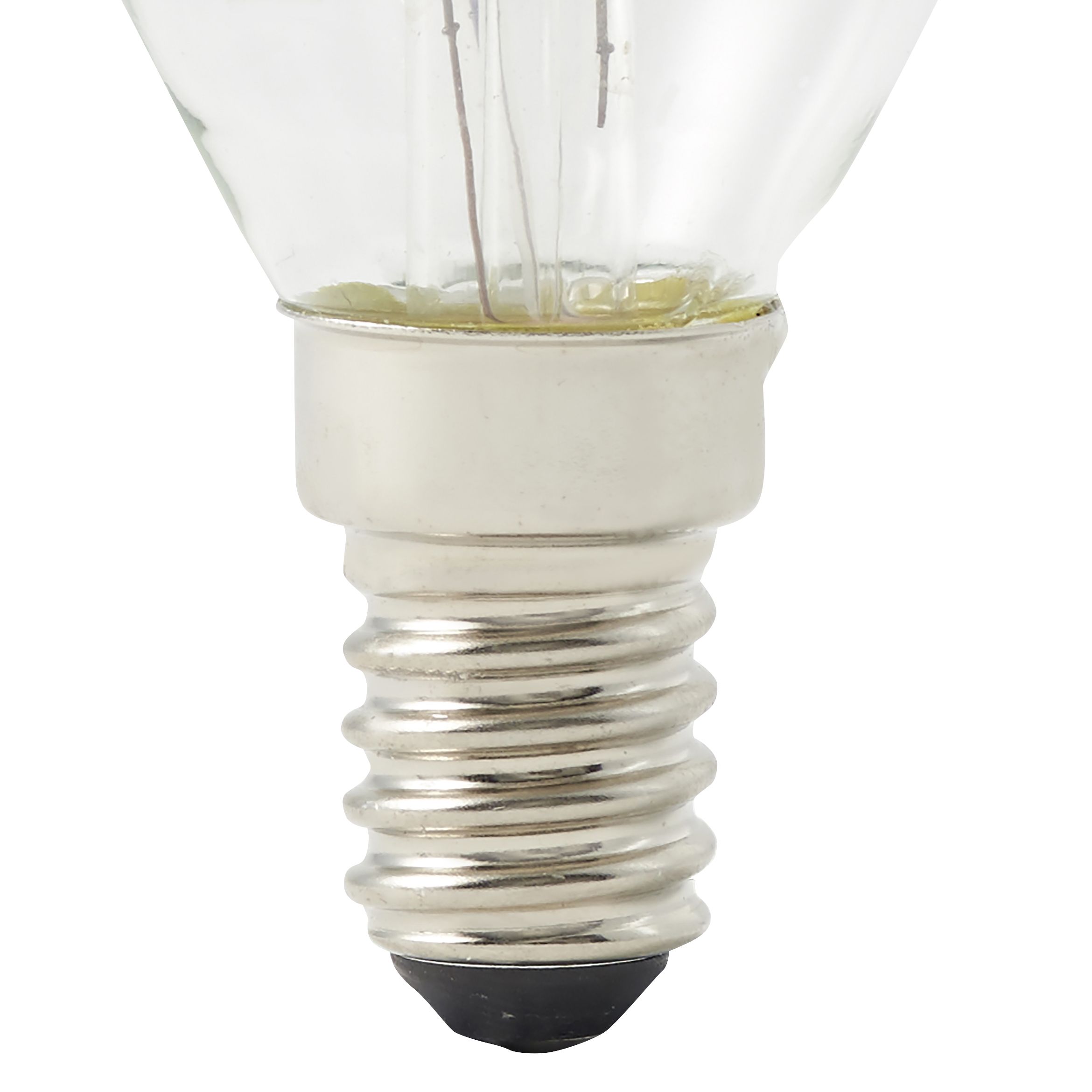 Diall E14 3.4W 470lm Clear Candle Warm white LED filament Light bulb