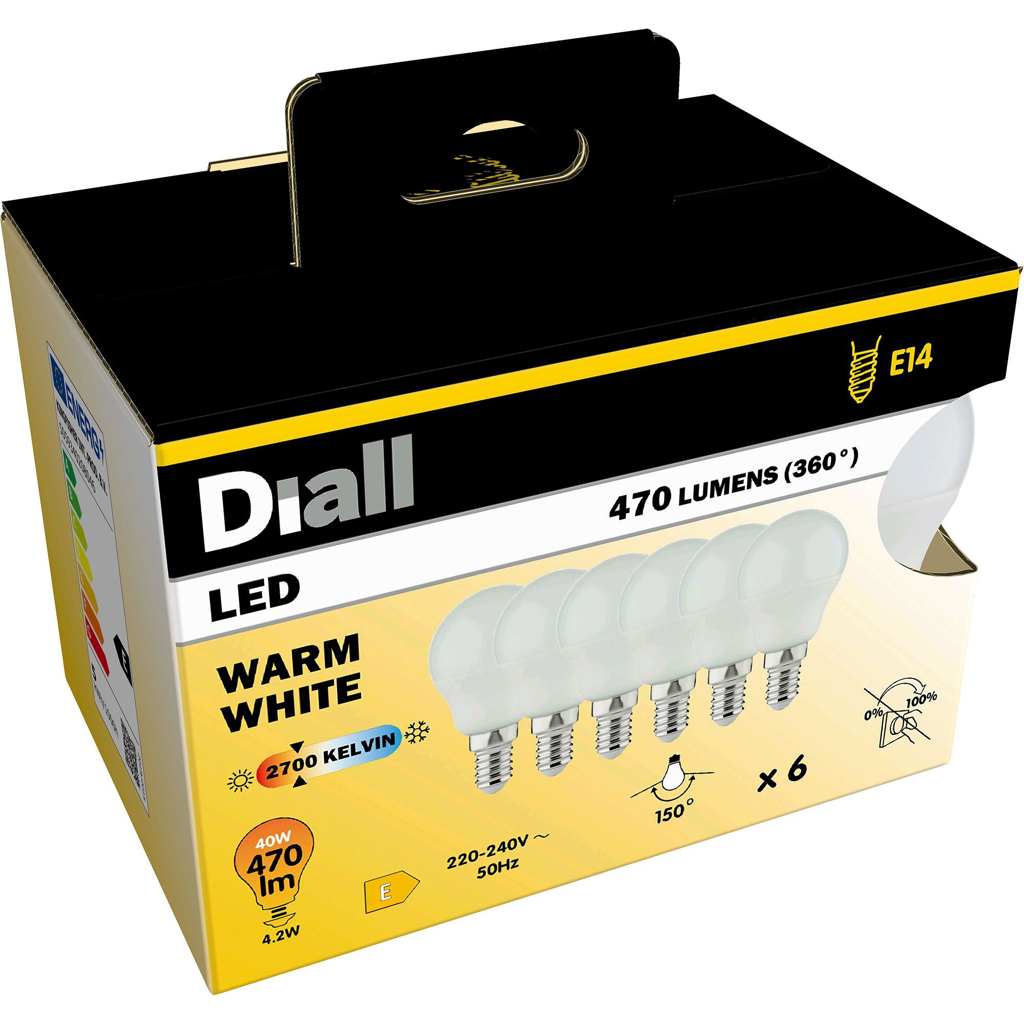 Diall led store e14 warm white