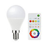 Diall E14 40W LED Cool white, RGB & warm white Mini globe Dimmable Smart Light bulb