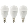 Diall E14 6W 470lm Mini globe Warm white LED Light bulb, Pack of 3