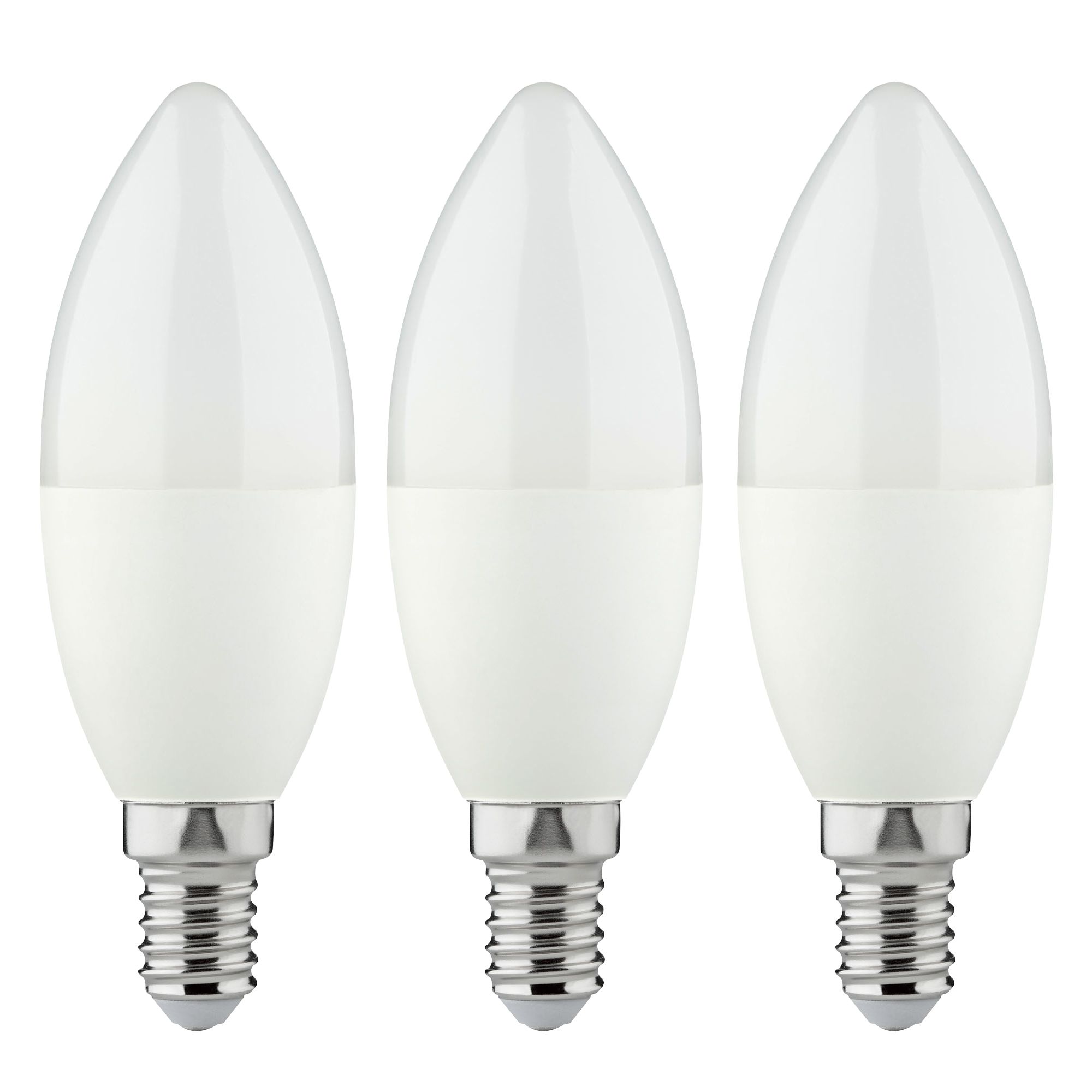 Diall E14 806lm Candle Neutral white LED Light bulb, Pack of 3 Tradepoint