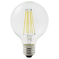 Diall E27 12W 1521lm Globe Warm white LED Dimmable Filament Light bulb