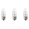 Diall E27 19W Candle Halogen Dimmable Light bulb, Pack of 3
