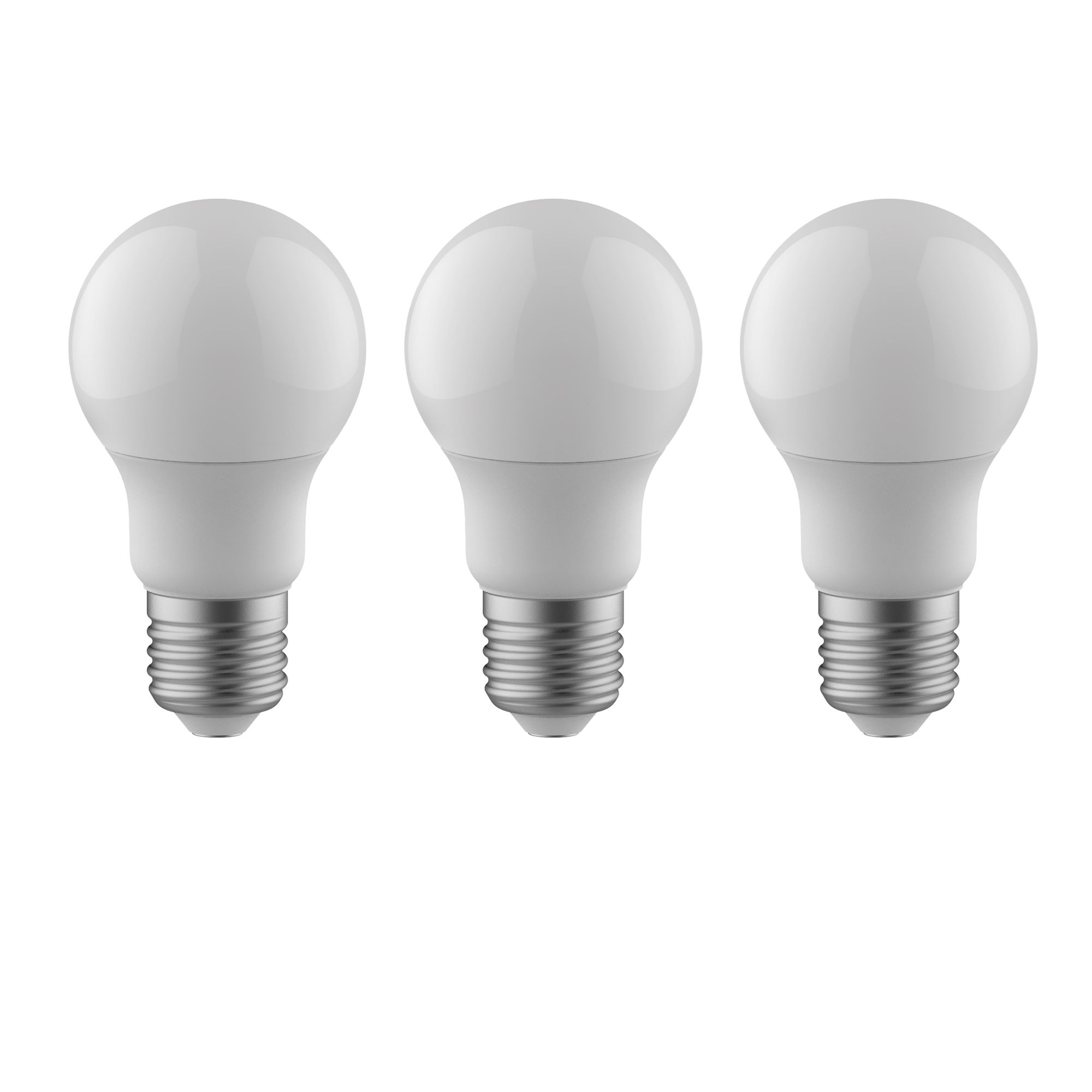 Diall E27 4.2W 470lm White A60 Warm white LED Light bulb, Pack of 3