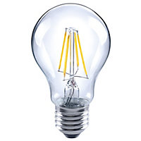 Diall E27 4W 470lm GLS LED filament Light bulb, Pack of 3