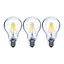 Diall E27 4W 470lm GLS LED filament Light bulb, Pack of 3