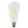 Diall E27 5W 470lm ST64 Warm white LED Filament Light bulb