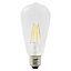 Diall E27 5W 470lm ST64 Warm white LED Filament Light bulb