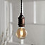 Diall E27 6W 470lm Globe Orange LED Filament Light bulb