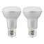Diall E27 7W 600lm Reflector Warm white LED Light bulb, Pack of 2