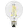 Diall E27 8W 1055lm Globe Neutral white LED Filament Light bulb