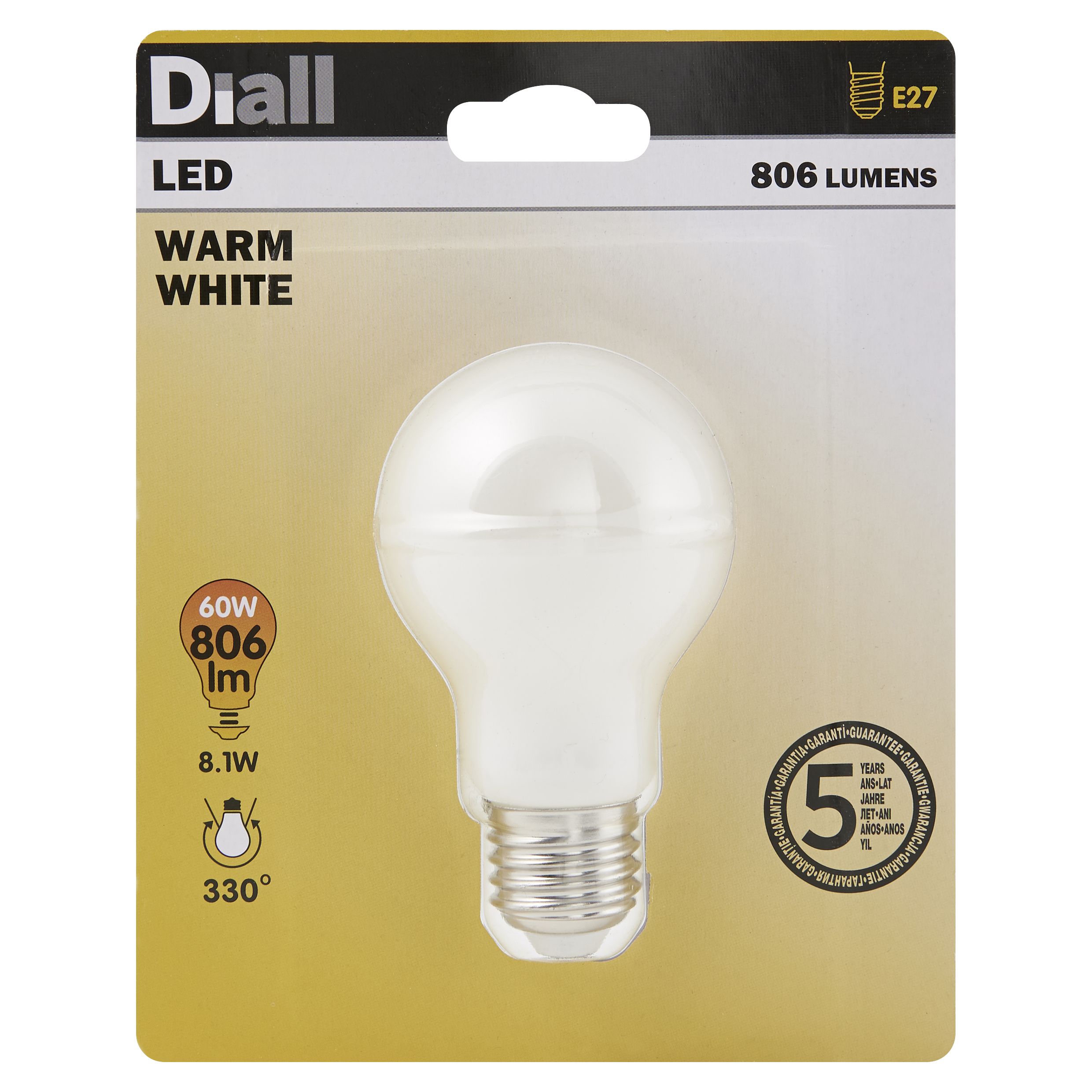 Diall led 806 deals lumen