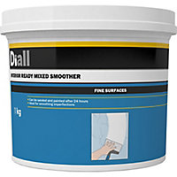Diall Fine finish Ready mixed Finishing plaster, 1kg Tub
