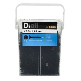 Diall Fine Metal & wood Plasterboard screw (Dia)3.5mm (L)45mm, Pack of 1000