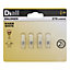 Diall G4 16W Warm white Halogen Dimmable Light bulb, Pack of 4