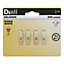 Diall G4 25W Warm white Halogen Dimmable Light bulb, Pack of 4