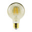 Diall G80 E27 5.5W 470lm Amber Globe Warm white LED filament Light bulb
