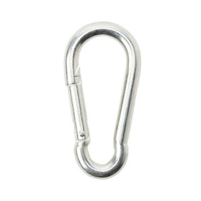 Diall Galvanised Zinc-plated Steel Spring snap hook (L)50mm