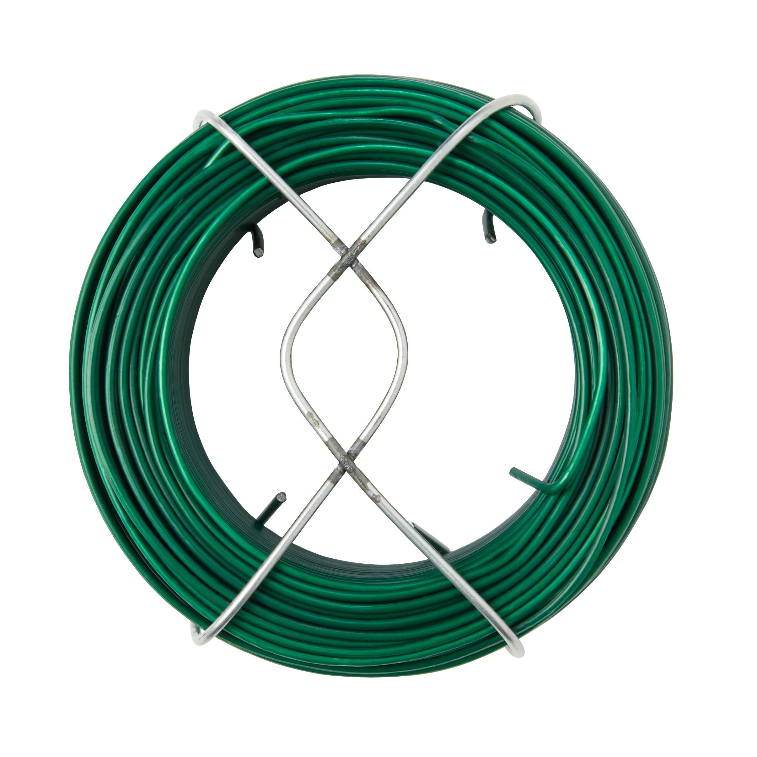 Diall Green PVC & steel Wire, (L)50m (Dia)0.8mm