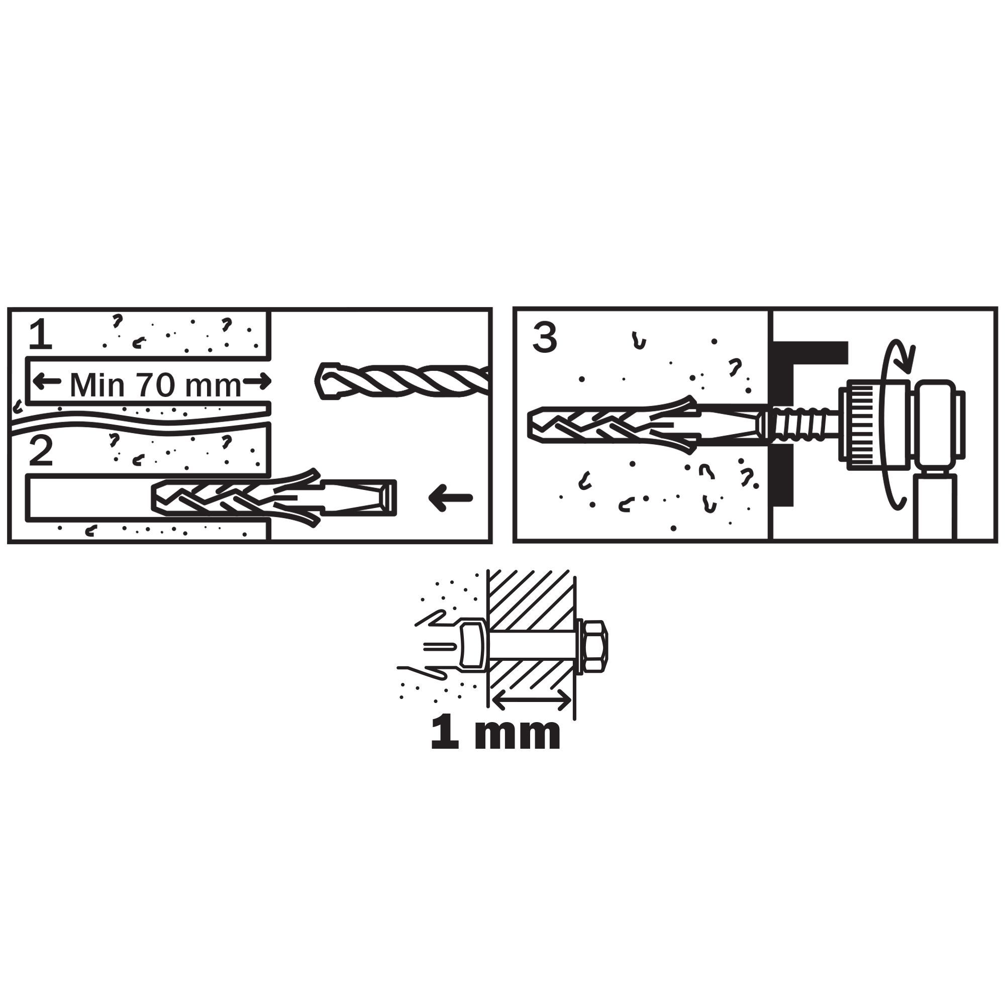 Diall Grey Nylon Wall plug (L)60mm (Dia)12mm, Pack of 4