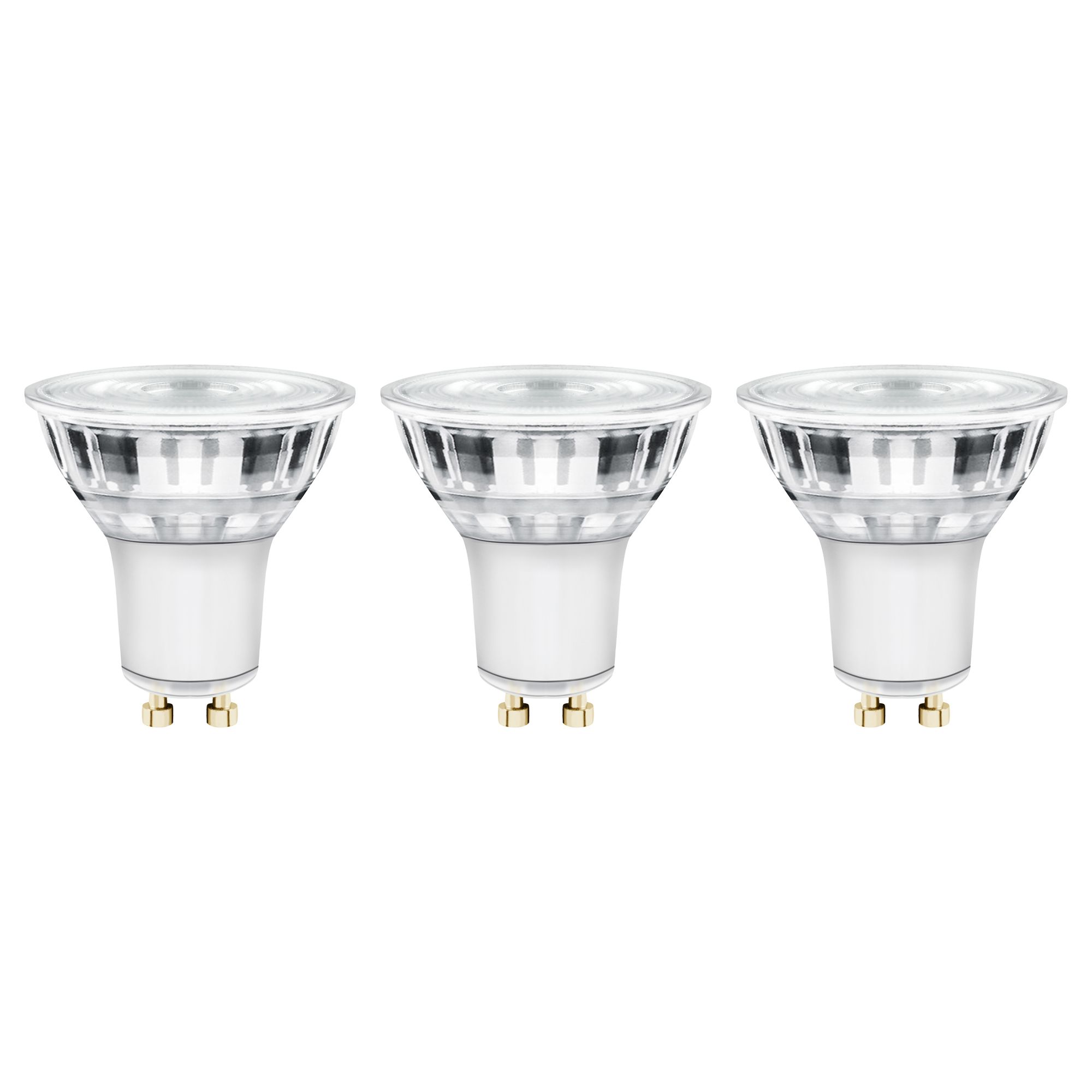 Diall GU10 3.6W 345lm Clear Reflector spot Neutral white LED Light bulb, Pack of 3