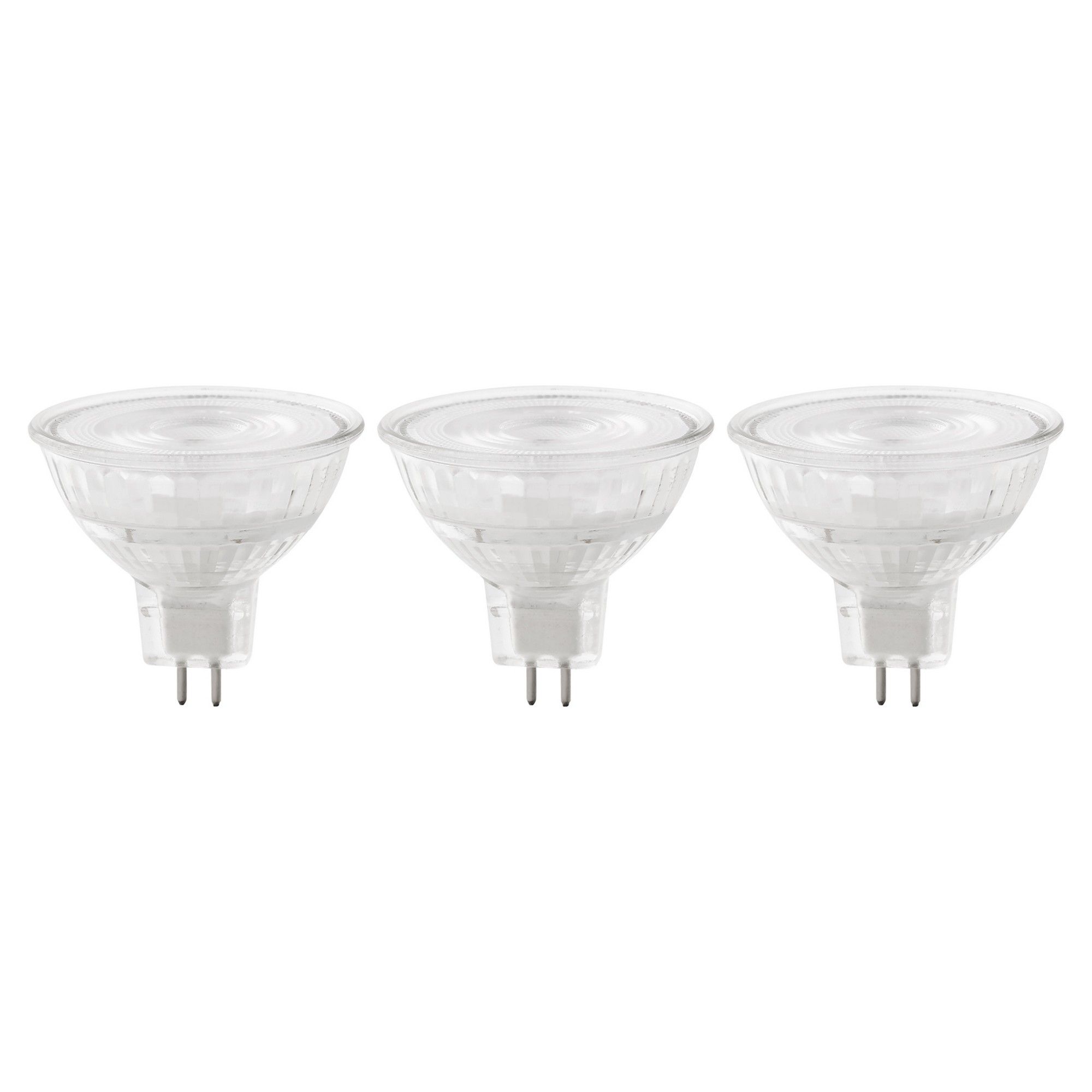 Diall GU5.3 3.4W Warm white LED Glass Utility Light bulb, Pack of 3