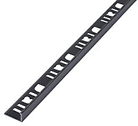 Diall Gun metal 10mm Round edge Aluminium Tile trim