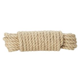 Diall Hemp Twisted rope, (L)10m (Dia)12mm