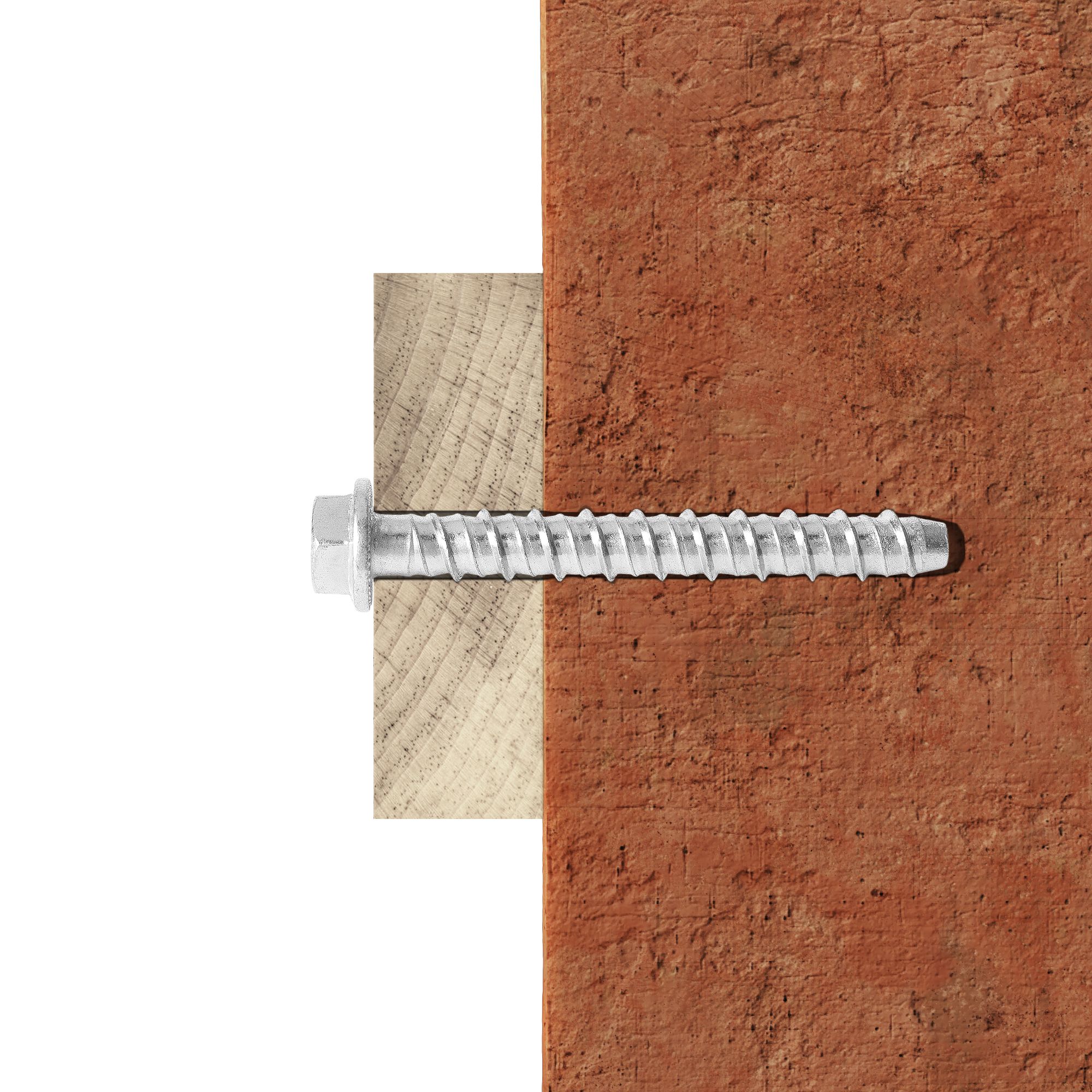 Diall Hex Steel Concrete screw (Dia)8mm (L)75mm, Pack of 10