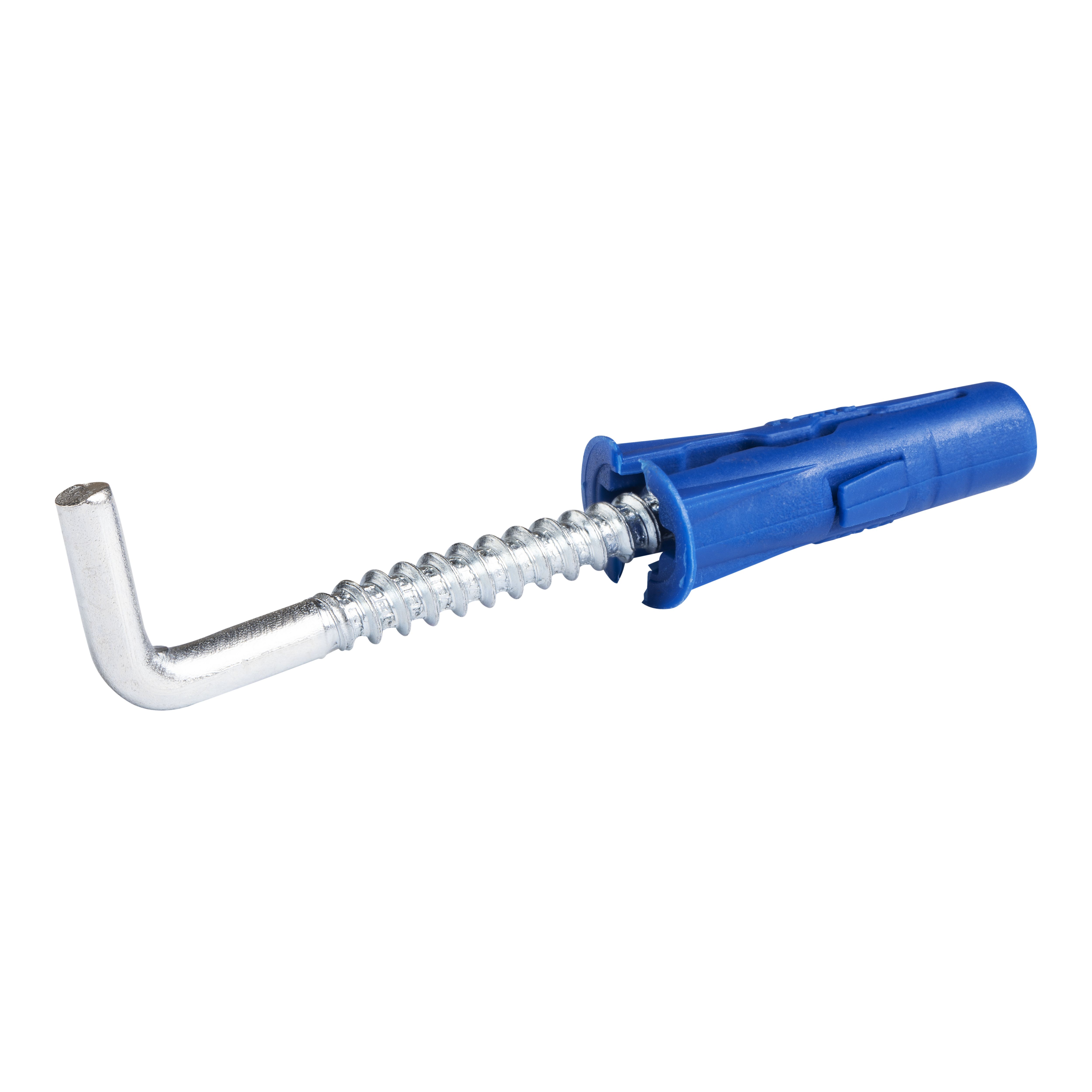 Diall L hook with wall plug (Dia)8mm (L)32mm, Pack of 2