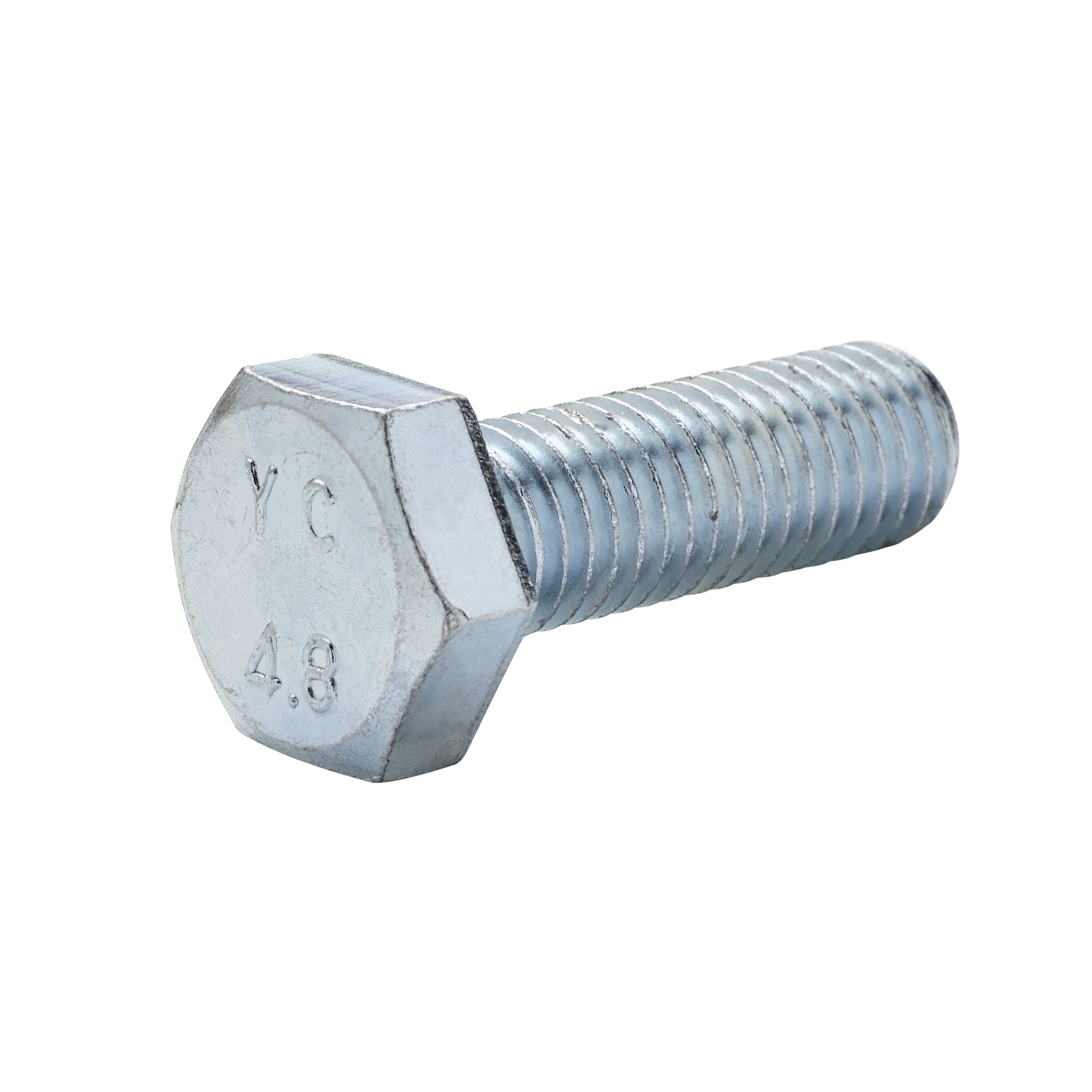 Diall M10 Hex Carbon steel (grade 5.8) Bolt & nut (L)30mm, Pack of 100