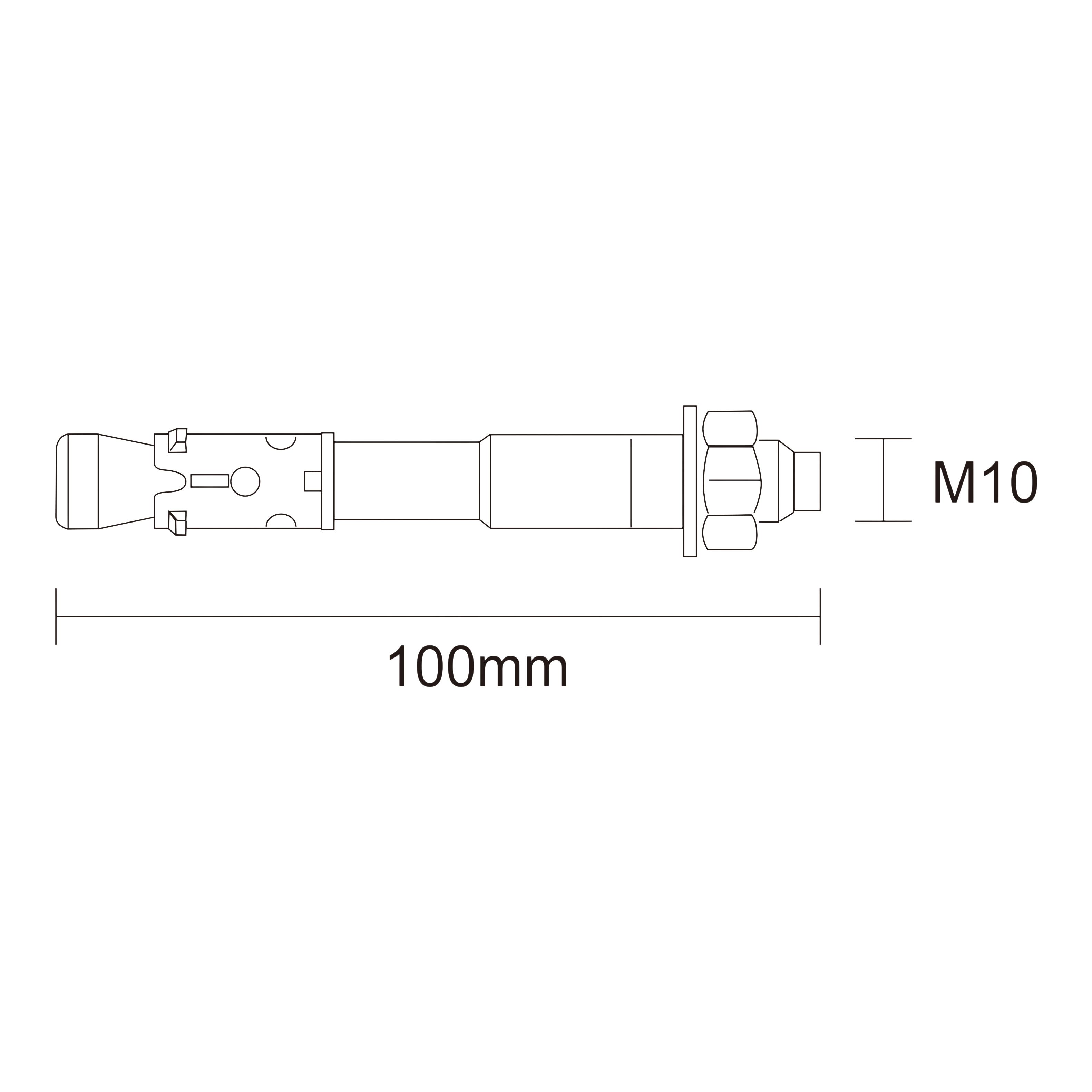 Diall M10 Steel Through bolt, nut & washer (L)100mm, Pack of 4