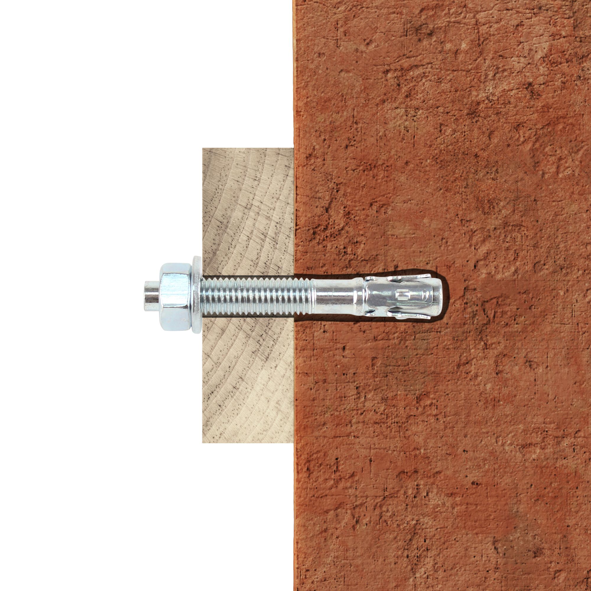 Diall M10 Steel Through bolt, nut & washer (L)100mm, Pack of 4