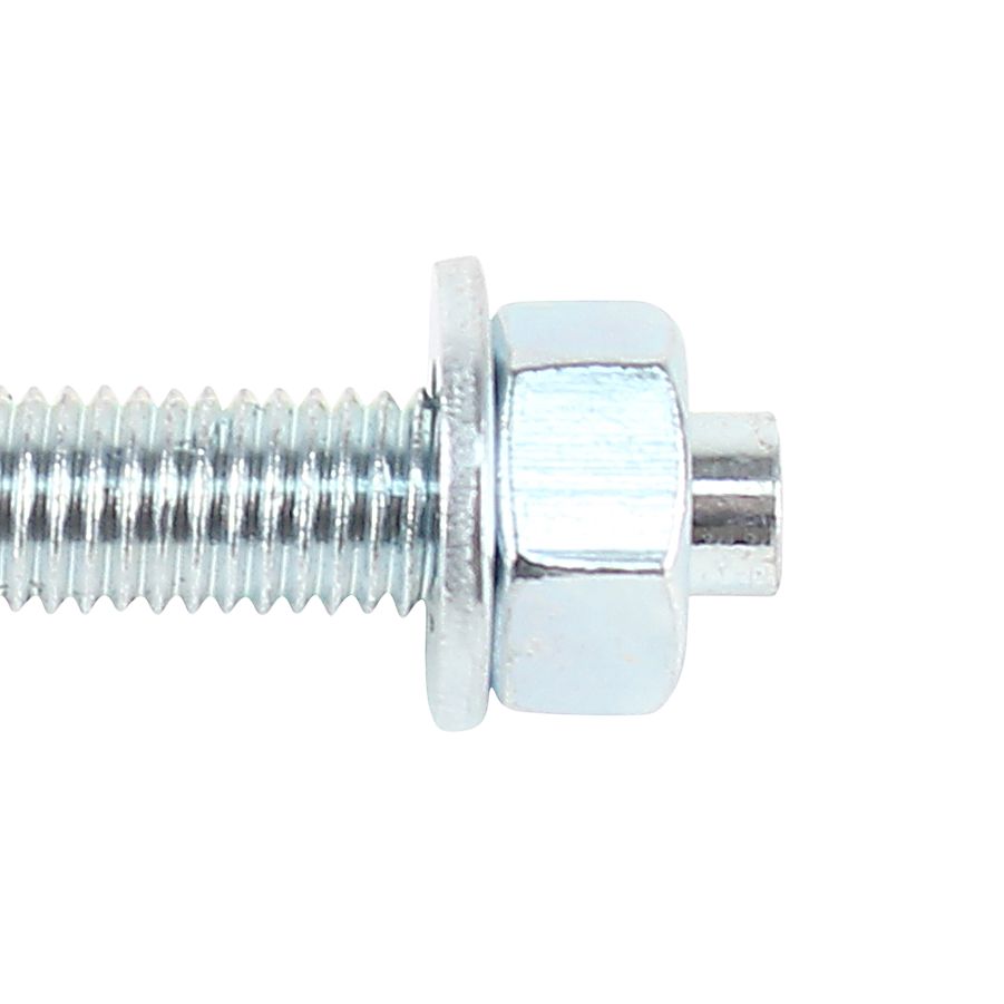 Diall M10 Steel Through bolt, nut & washer (L)100mm, Pack of 4