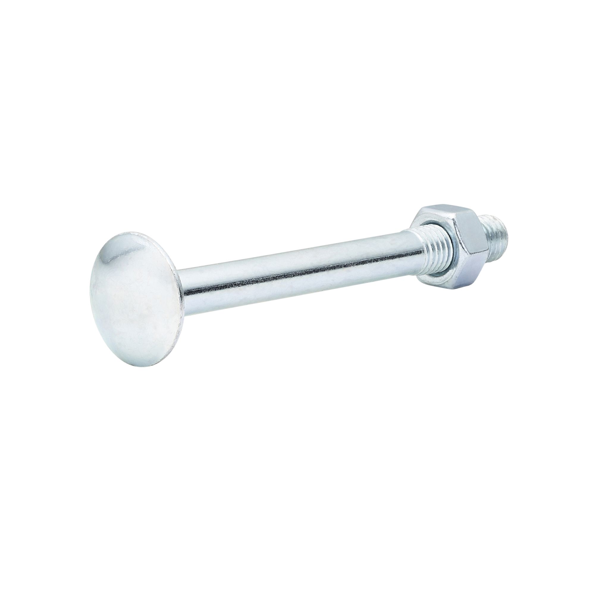 Diall M12 Coach bolt & nut (L)120mm, Pack of 5