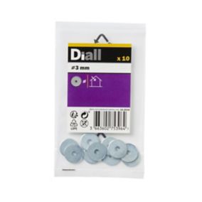 Diall M3 Carbon steel Penny Washer, Pack of 10